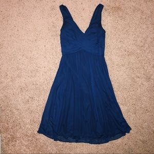 David’s Bridal Blue Knee-Length Dress